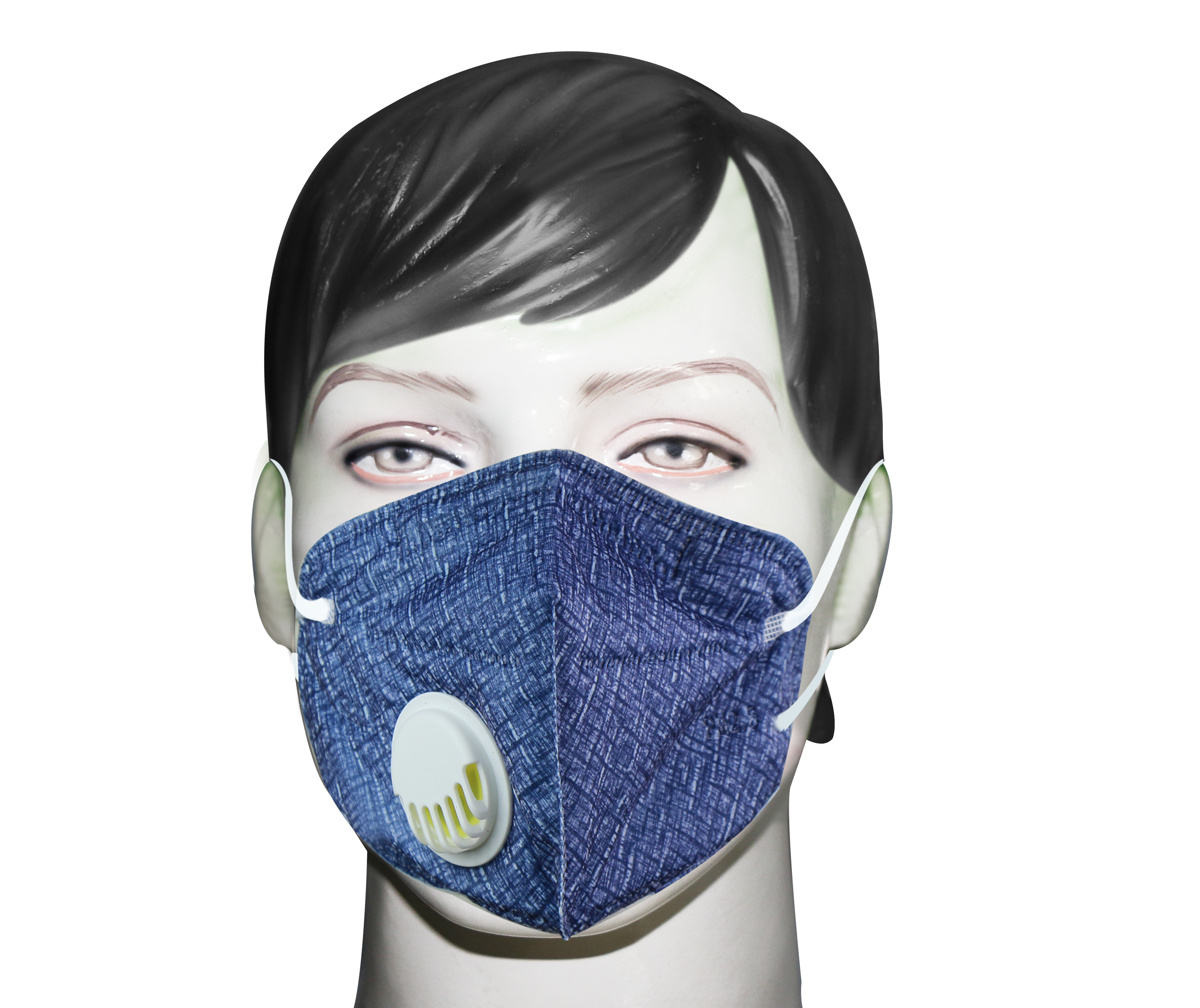 Mask - Cotton Fabric 10g Weight Blue Color | 99.97% Dry Dust Protection Ventilated Design