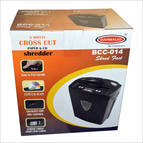 Bambalio Paper - 12x10x15 in, Black, 120V | Cross-Cut, 6-Sheet Capacity, Auto Shut-Off, Quiet Operation