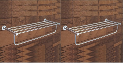 Rectangular Wall Mounted Brass Towel Rack