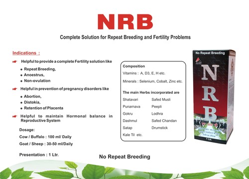NRB - 1 Ltr Liquid Fertility & Hormonal Balance Solution | Rich in Vitamins A, D3, E, Minerals, and Herbs for Reproductive Health