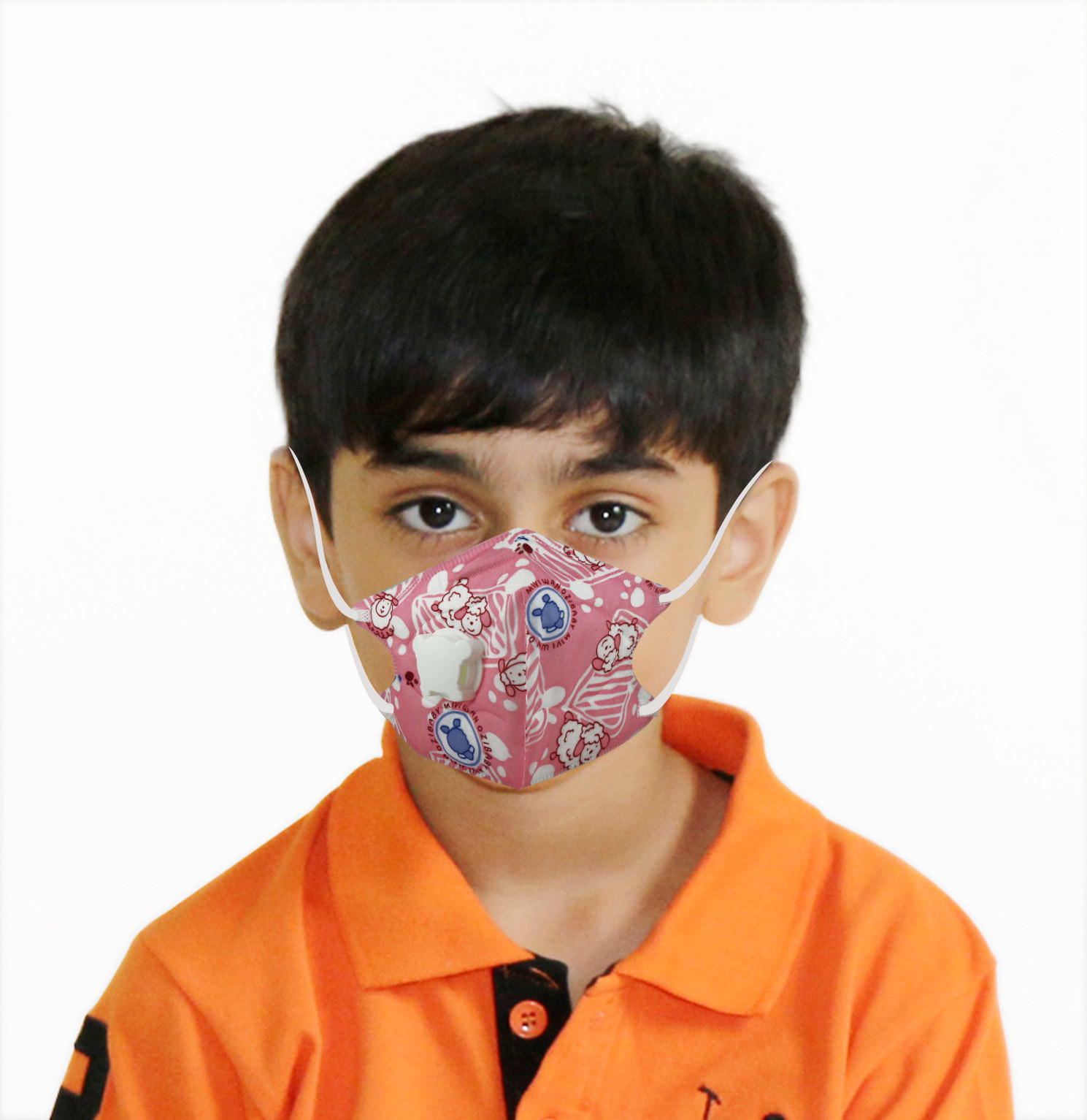 Mask - Fabric Cotton, Pink Color, 99.97% Dust Protection For Children
