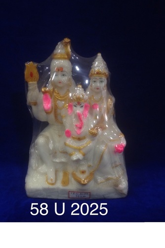 नाइट ग्लो शिव परिवार मूर्ति