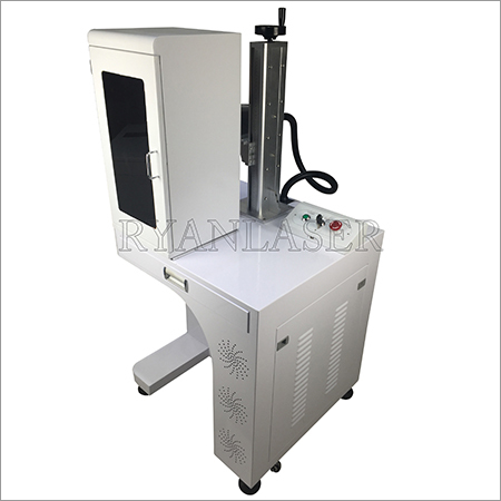 Fiber Laser Marking Machine With Safe Cover - 20w/30w, 1064nm, 7000mm/s | Air Cooling, Robust Design, High Fluency