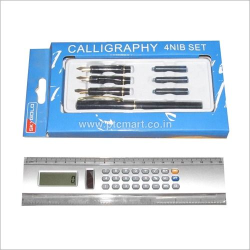 Calligraphy 4 In 1 Pen With Calculator Scale