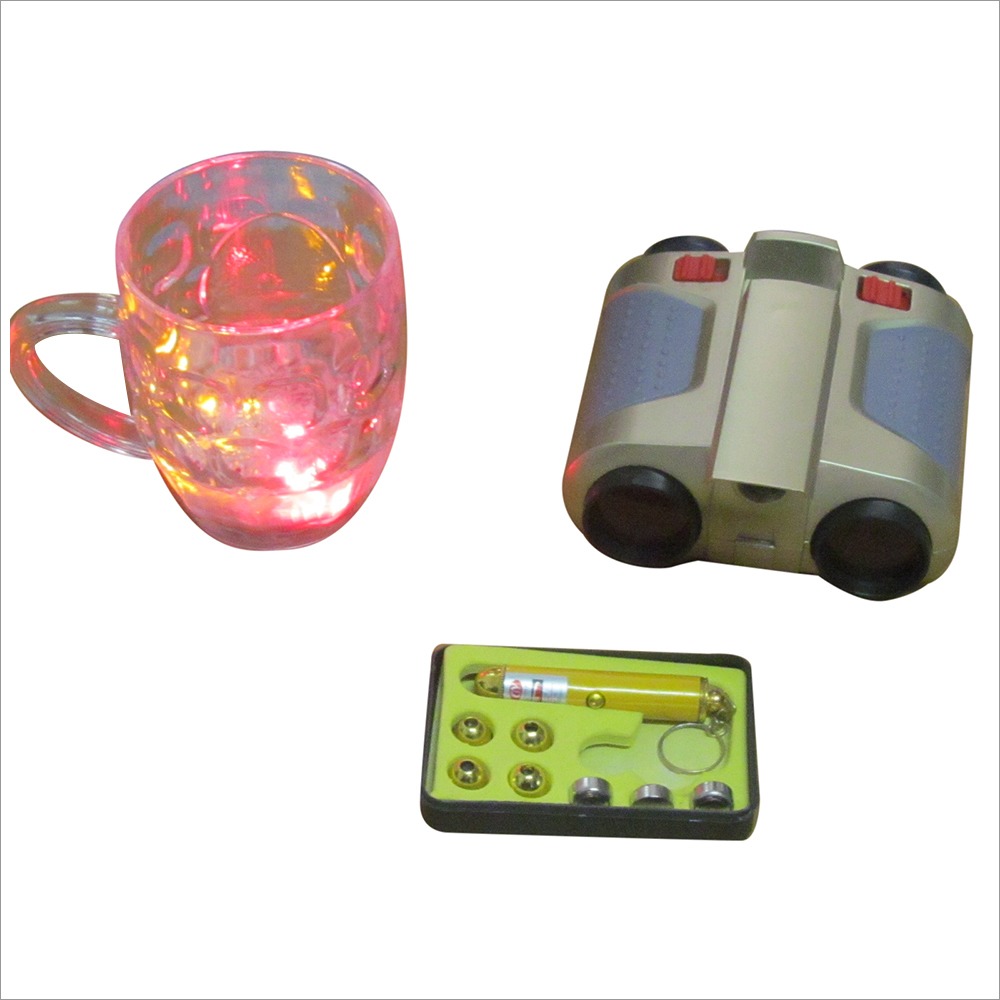 Ptcmart नाईट स्कोप बाइनोक्युलर पॉप-अप लाइट के साथ Led फ्लैशिंग के साथ 7 रंग बदलने वाला लिक्विड मग