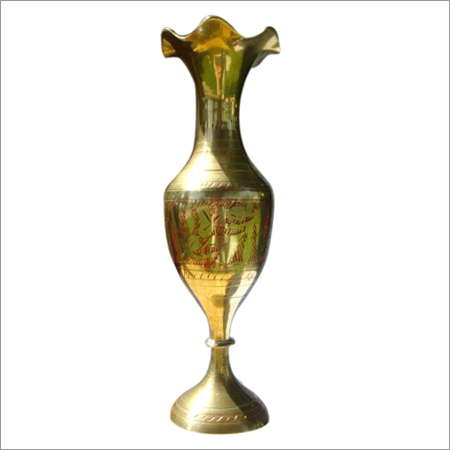 Tall Brass Flower Vase main image 1