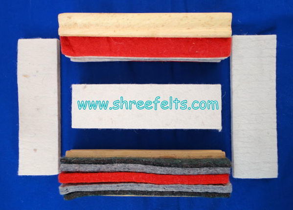 Wool Felt Eraser - Non Woven, Duster Size, White/black/red/green | Highly Durable, Tear Proof, Wear Resistant