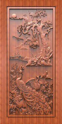 Carving Door Print Skin Application: Interior