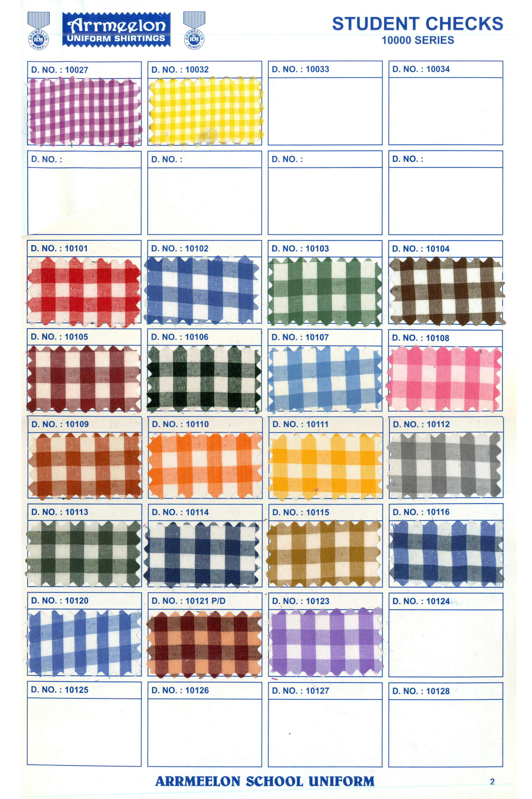 Student Checks Uniform Fabric - Polyester, Multicolour | Light In Weight, Quick Dry, Washable, Skin-friendly, Colorfast, High Tear Strength