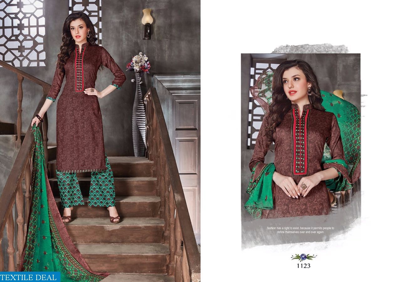 Printed Cotton Dress With Chiffon Dupatta Mag Afna Vol-2