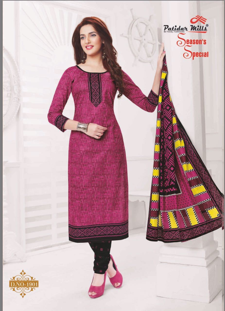 Designer Cotton Suits Patidarseasonspecial Vol-19