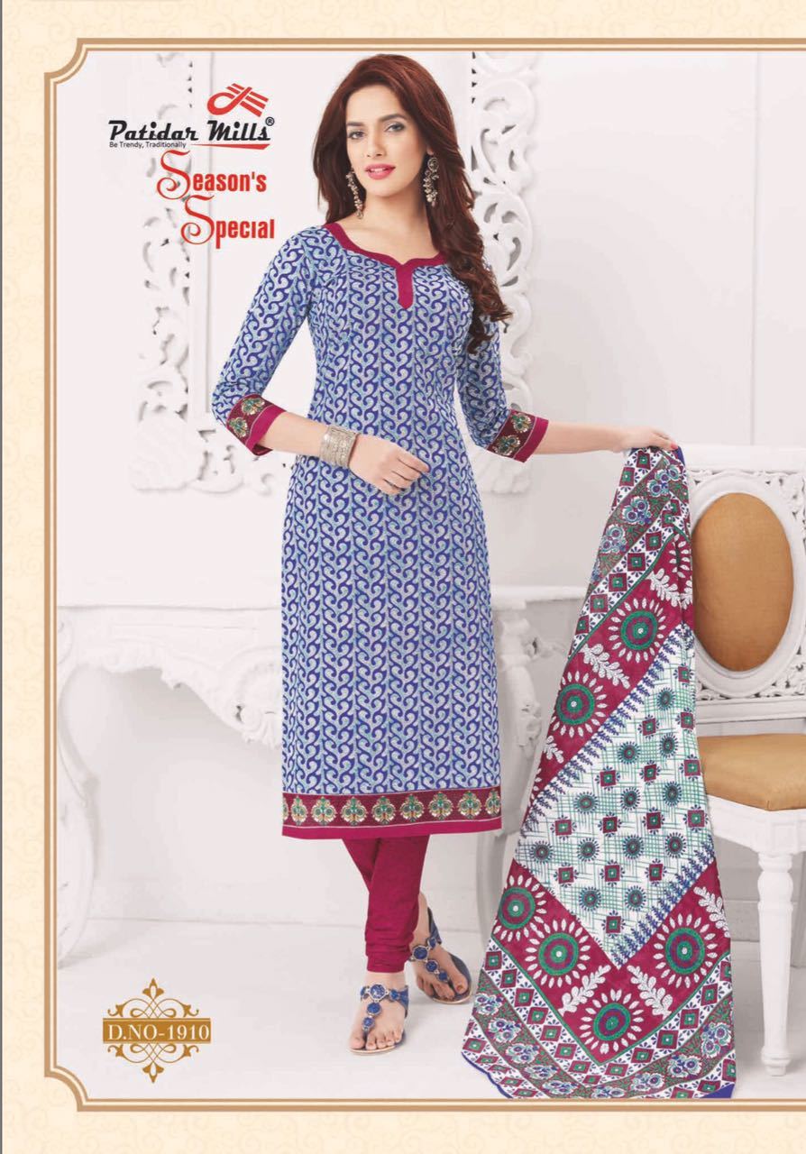 Designer Cotton Suits Patidarseasonspecial Vol-19
