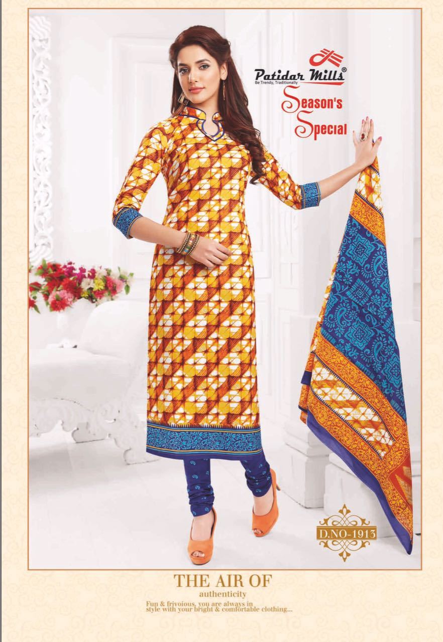 Designer Cotton Suits Patidarseasonspecial Vol-19