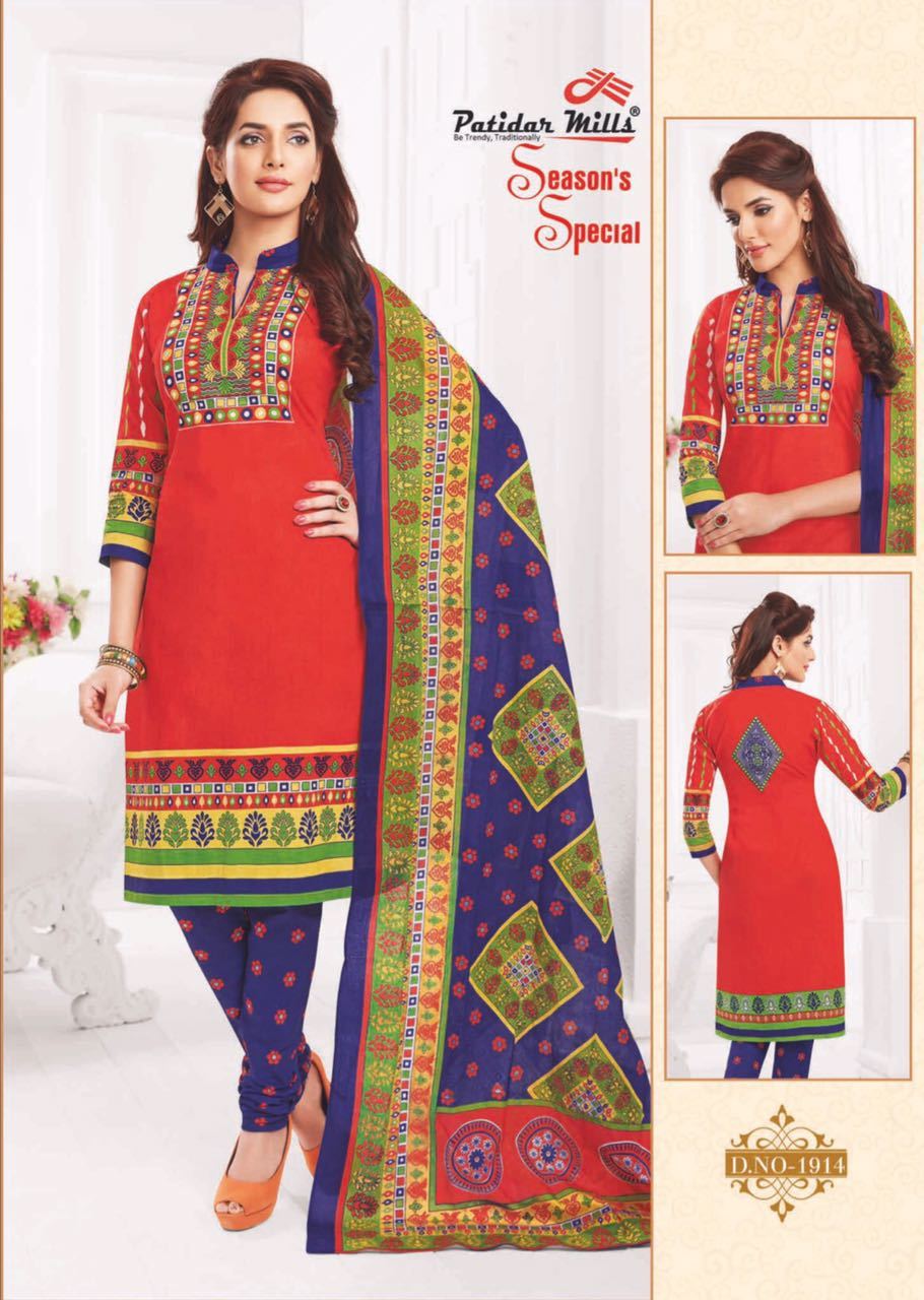 Designer Cotton Suits Patidarseasonspecial Vol-19
