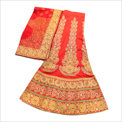 Stones Work Velvet Bridal Lehenga Choli