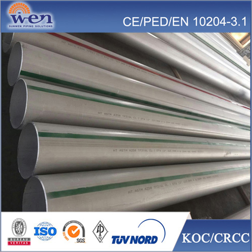 स्टेनलेस स्टील Efw पाइप्स की लंबाई: Srl या Dl मीटर (M)