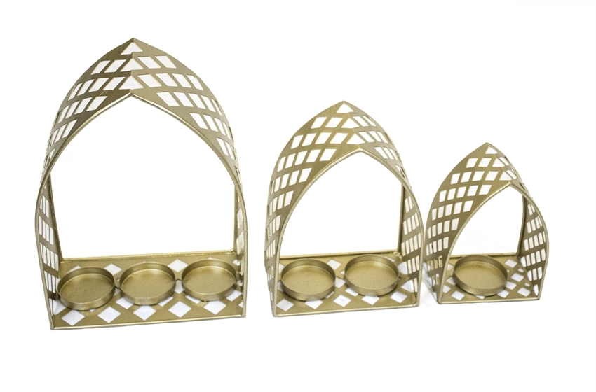 Metal Galvanized Candle Holder