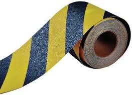 Anti Skid Tapes - 1 to 4 Inches Width, Red Blue Green Striped, Strong Adhesive for Staircase and Workshop Safety