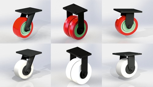 पॉलिशिंग माइल्ड स्टील कैस्टर व्हील