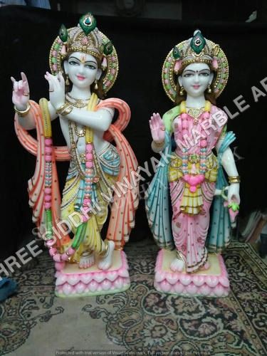 Marble Radha Krishna Statue