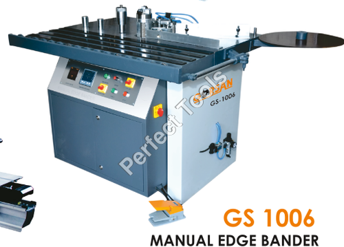 White & Blue Manual Edge Banding Machine