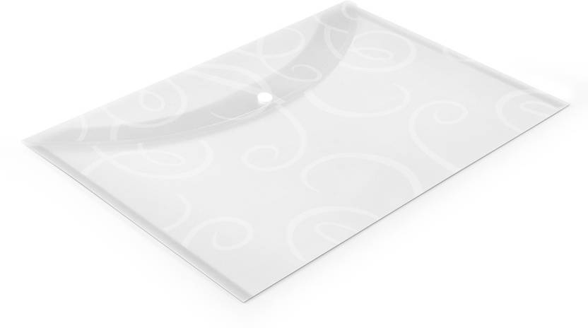 Designer Embossing Clear Bag - Polypropylene, Foolscap Size, Clear, For Paper | 12 Packs Per Carton, Product Code: Dk-cb1004