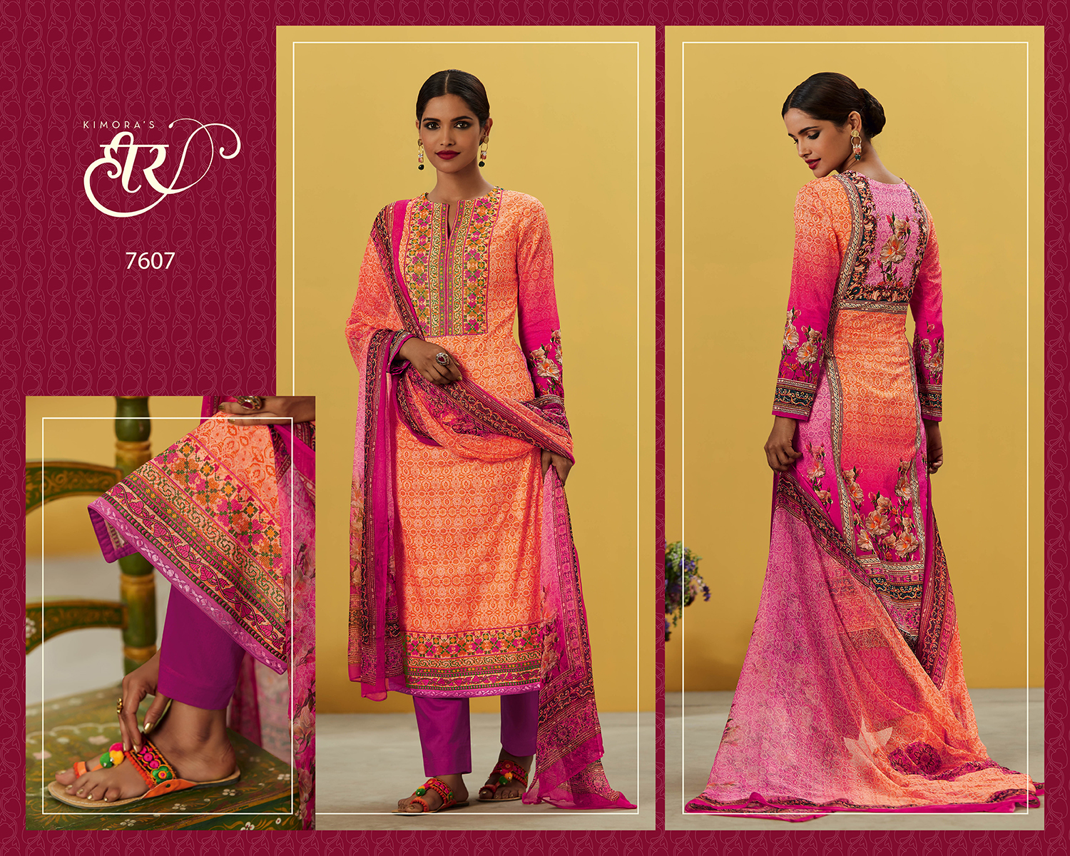 Cotton Embroidered Suit