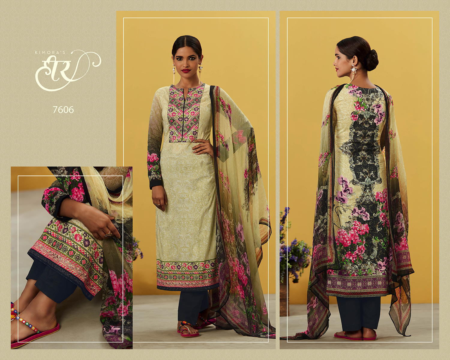 Cotton Embroidered Suit