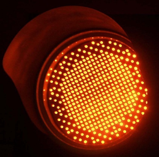 Yellow Traffic Light Signal Blinker