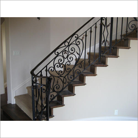 Iron Staircase Railing - Iron, Classic Style | Easily Assembled, Hand Made, Galvanized Finish, Welded Technics