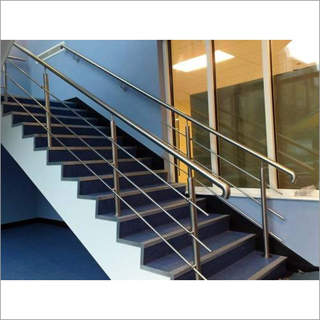 Steel Staircase Railing - High Grade Steel, Galvanized Finish | Modern Style, Corrosion Resistant, Low Maintenance, Easily Assembled