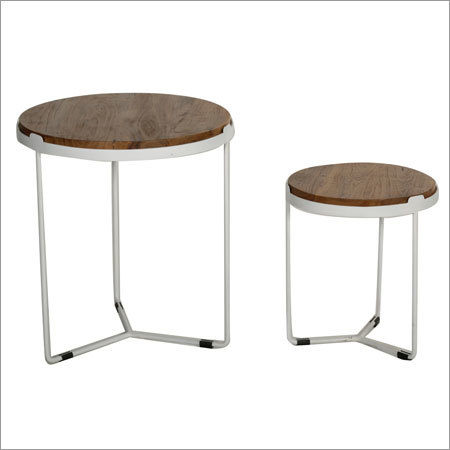 Handmade Set Of 2 Round Table