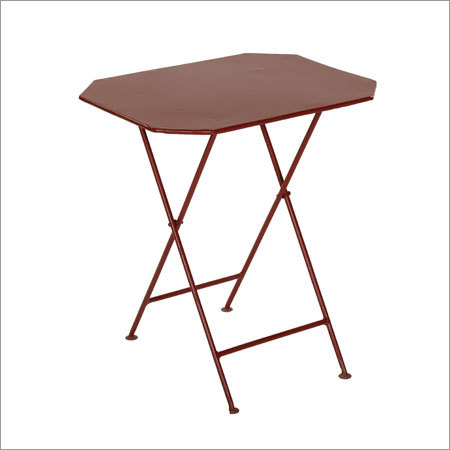 Wrought Iron & Wood Rectangular Dining Table - Custom Size, Red Color, Modern Indoor Design, Handmade Artwork, Foldable Feature