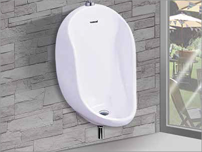 Half Stall Urinal - Ceramic Material, Wall Mounted Design | High Durability, Lightweight, Easy to Install, Clean White Finish