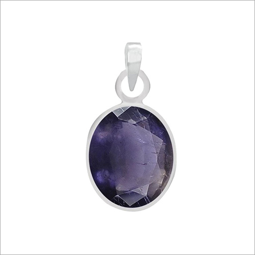 Iolite Silver Pendant