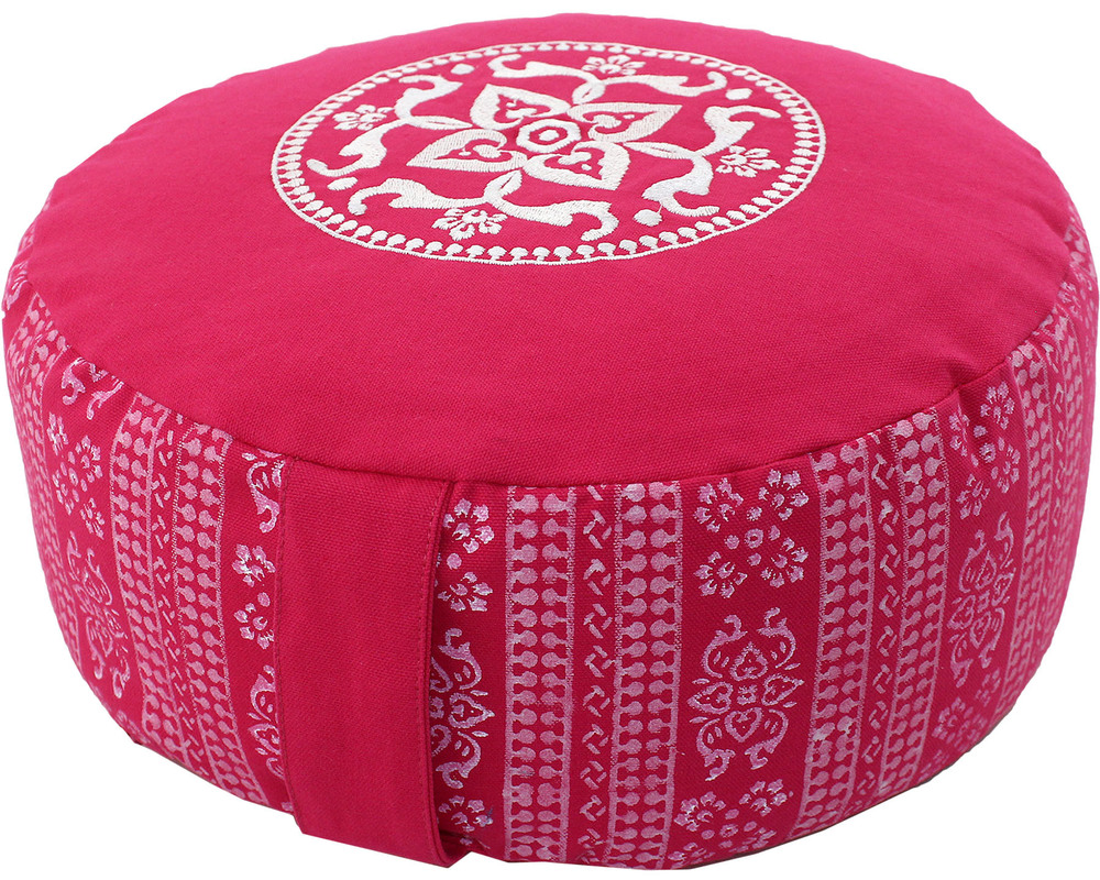 Block Printed Zafu Cushion Dimensions: 30X15 Cm.  Centimeter (Cm)