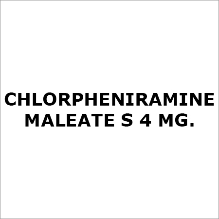 Chlorpheniramine Maleate S 4 Mg. Application: Bacteria