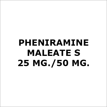 Pheniramine Maleate S 25 Mg/50Mg Application: Bacteria