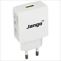Jango X-1 1A USB यात्रा एडाप्टर बिना केबल मोबाइल चार्जर (सफेद)