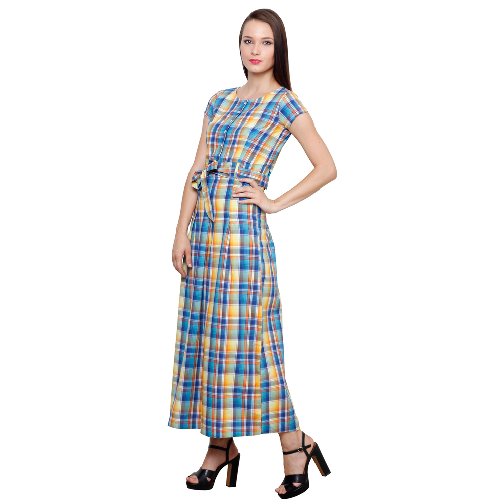 Women's Cotton Printed A-line Dress