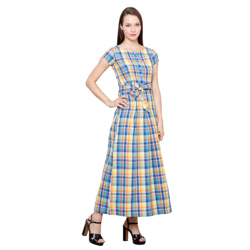 Women's Cotton Printed A-line Dress