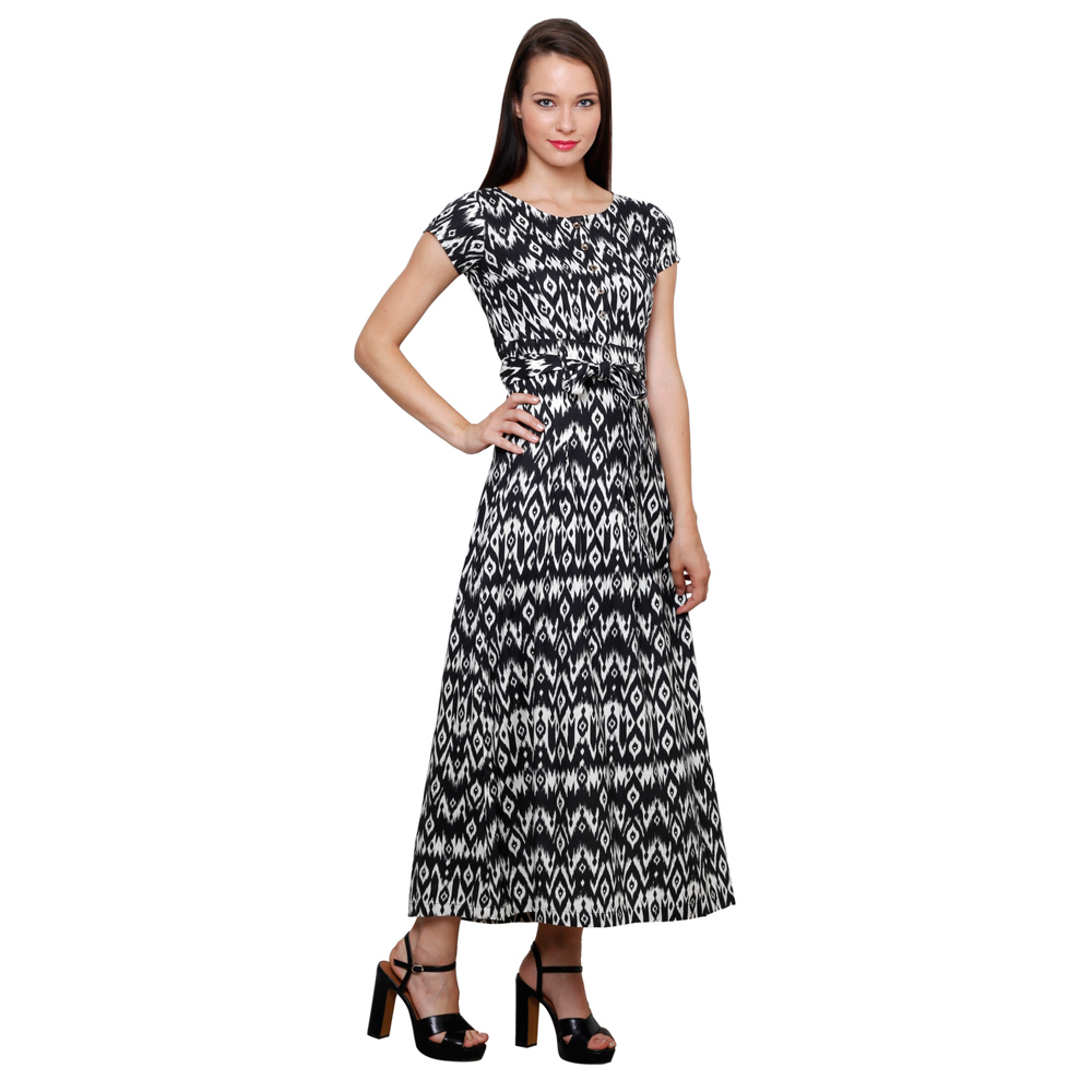 Womens Rayon Printed Maxi Dress