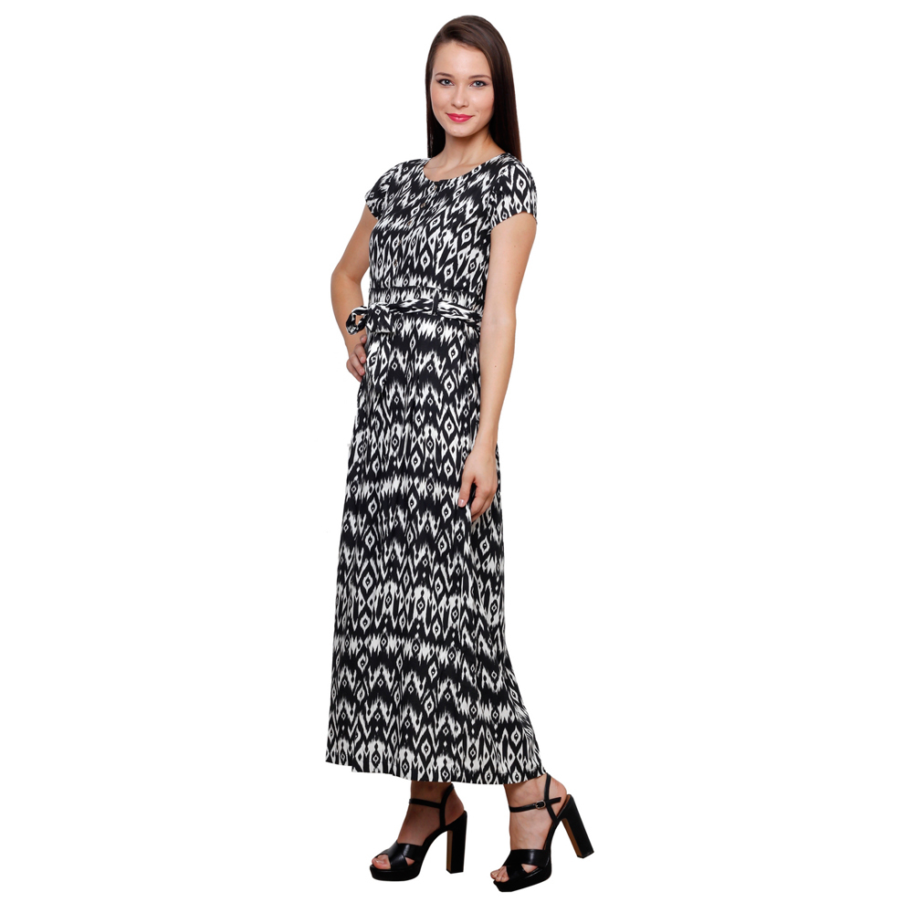 Womens Rayon Printed Maxi Dress