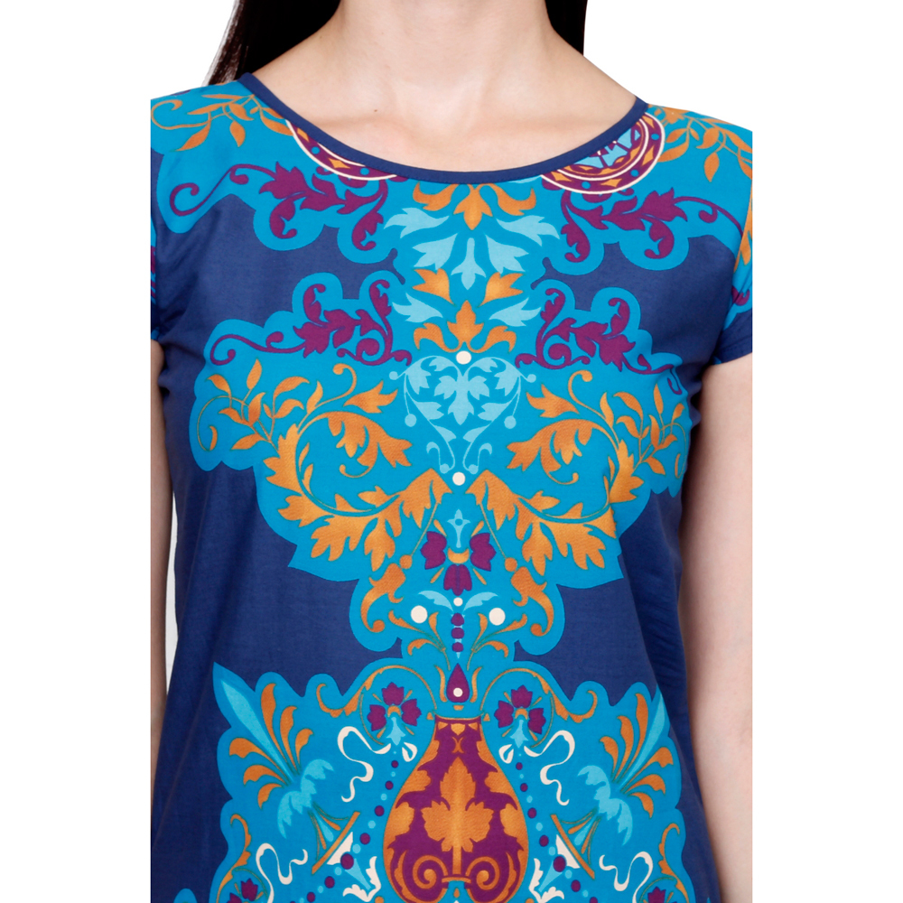 Women's Cotton Printed A-line Dress