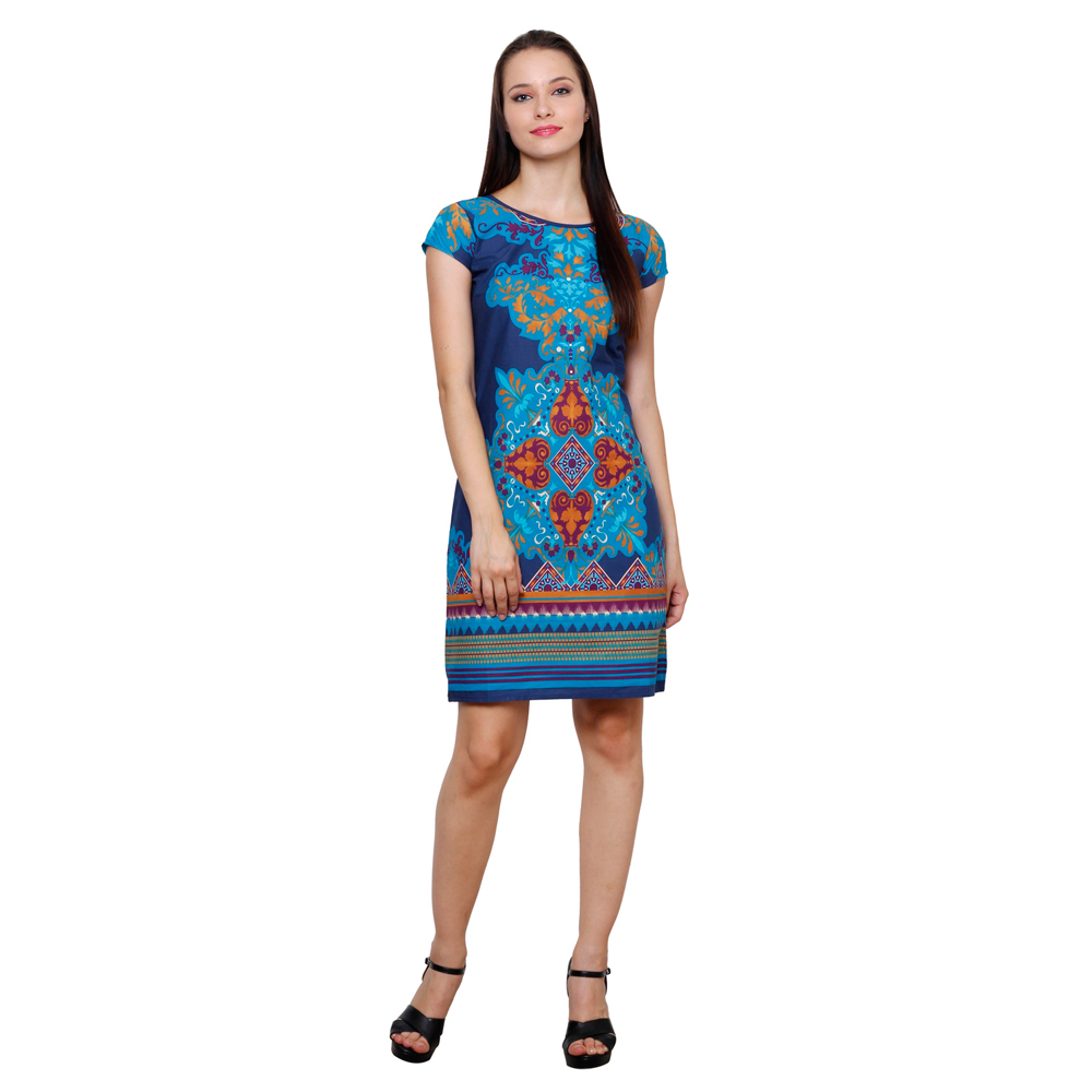 Women's Cotton Printed A-line Dress