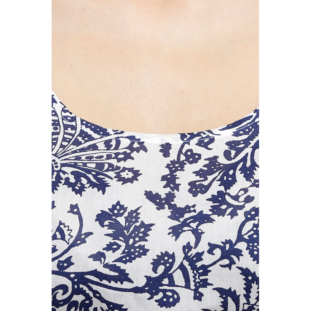 Women's Casual Printed Sleeveless Cotton Lycra Top