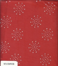 Dotted Fabric - Mandap-quality Tikki Material, Lightweight, Soft, Uv-proof, Waterproof, Tear-resistant, Quick Dry, Stretchable, Embroidered Mesh