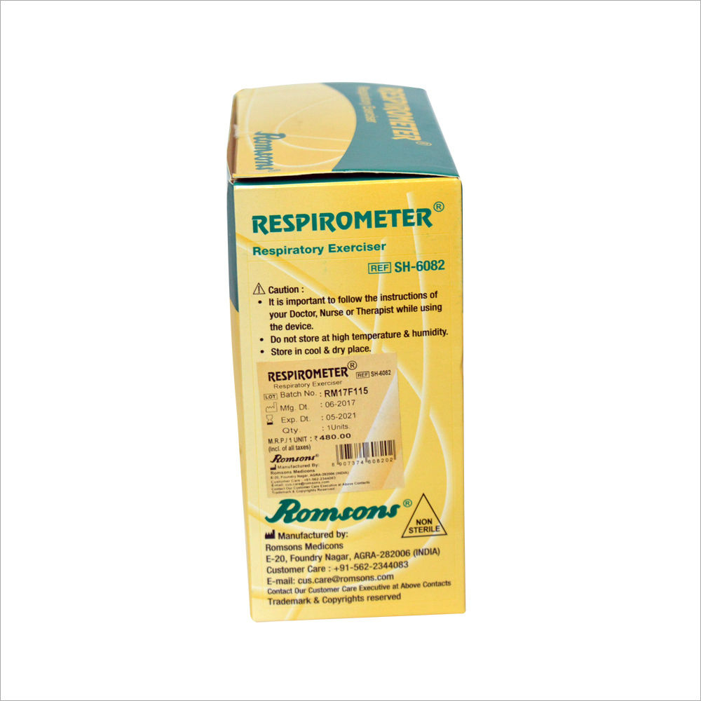 Respiratory Exerciser - Plastic Design | Visual Meter For Lung Capacity Recovery Inspiring Muscle Endurance