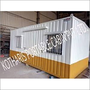 Portable Office Cabin - Steel, Variable Dimensions , White Color, Optional Insulation, Sturdy Design for Temporary Offices and Remote Sites