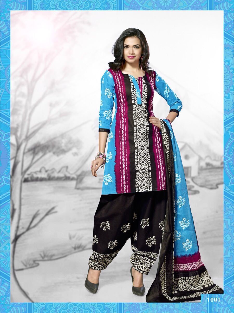 Heavy Cotton Fabric Dress Materials By Meenaxi Batik